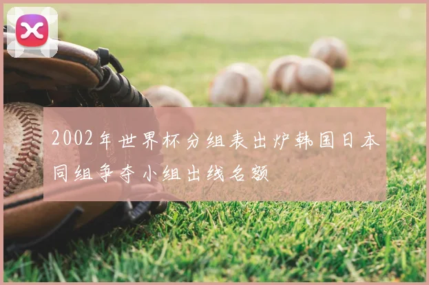 2002年世界杯分组表出炉韩国日本同组争夺小组出线名额